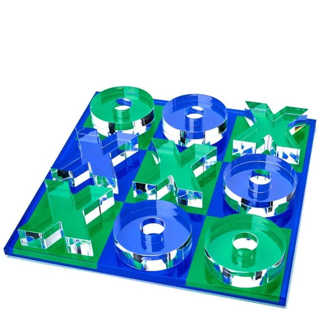 Bright Color Acrylic Thick Tic Tac Toe Game, Color Options