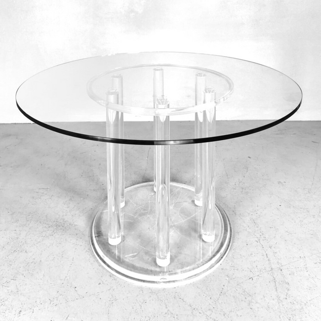 Modern Tube Leg Round Table