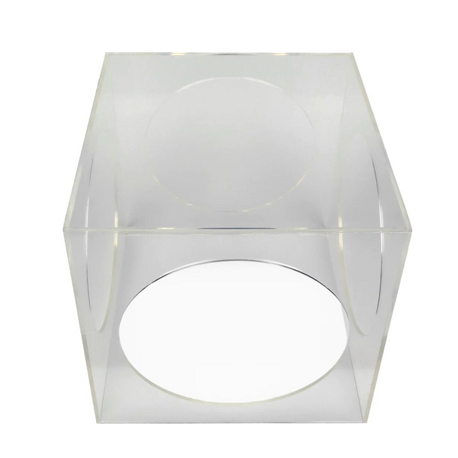 Acrylic Cube Table with Circles