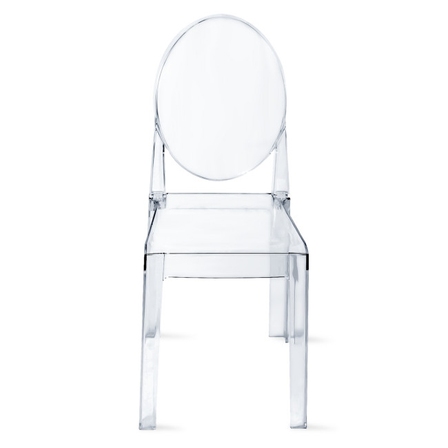 Modern Plastic Transparent Victorian Style Side Armless Chair