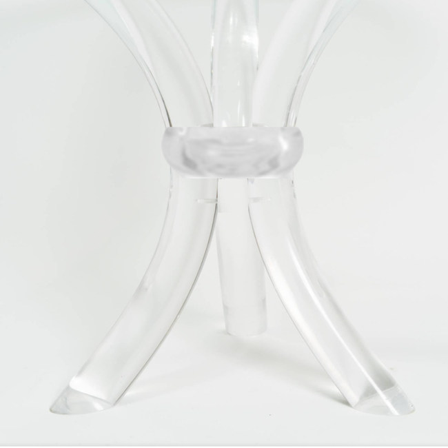 Palm Beach Foyer Table lucite clear acrylic round dining