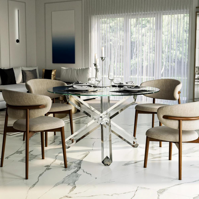 Luxury Lucite Dining Table Star Base