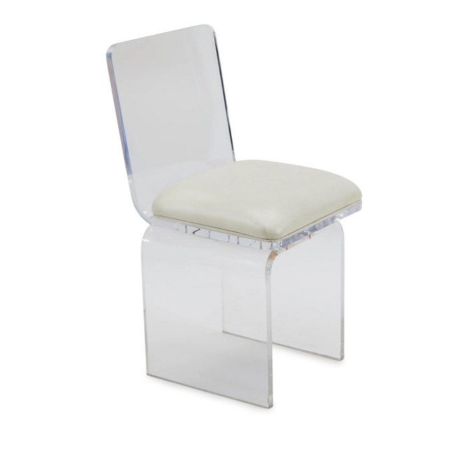 lucite clear acrylic Square Back Swivel Chair 