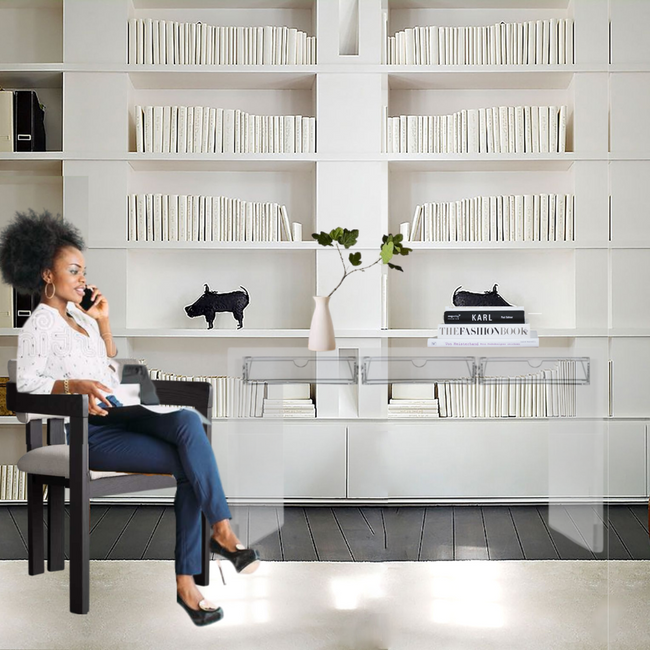 Slab Desk with Drawers