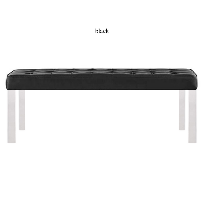 Vegan Tufted Modern Lucite Bench