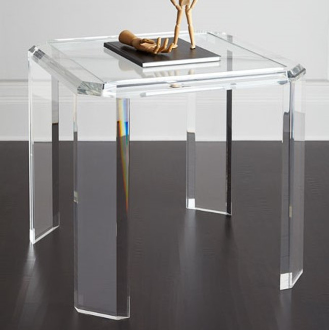 Lucite Angle Leg Square Table 
