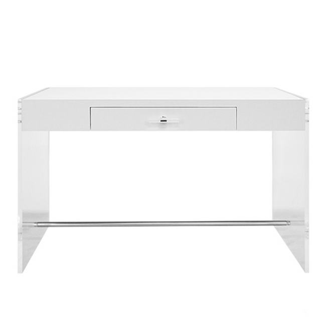 Modern White Panel Leg Desk