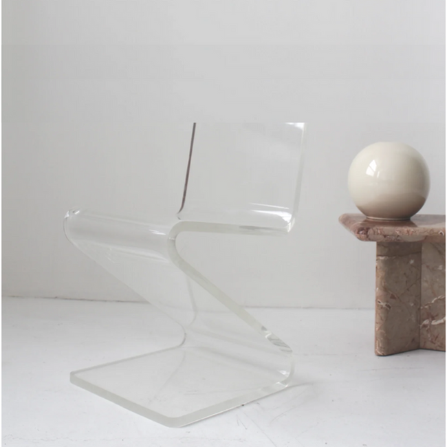 Low Back Lucite clear acrylic 