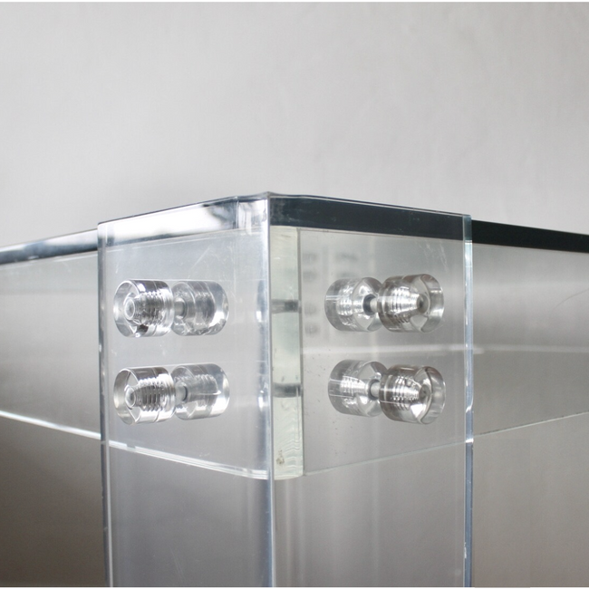 Lucite Game Table with Clear Bolts