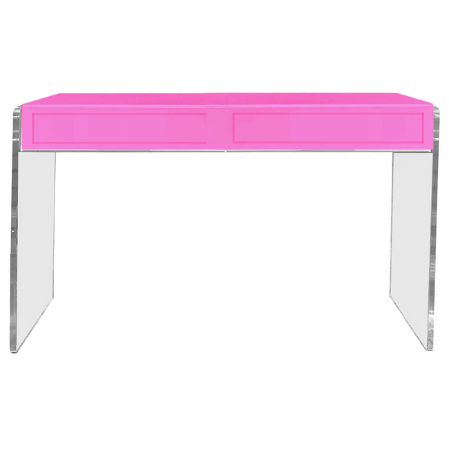 bright color lacquered lucite writing desk