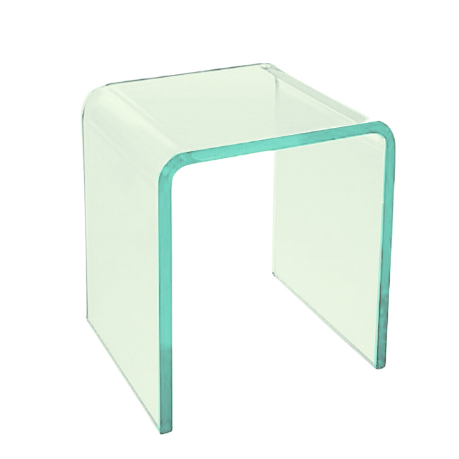 color edge lucite acrylic waterfall side end table