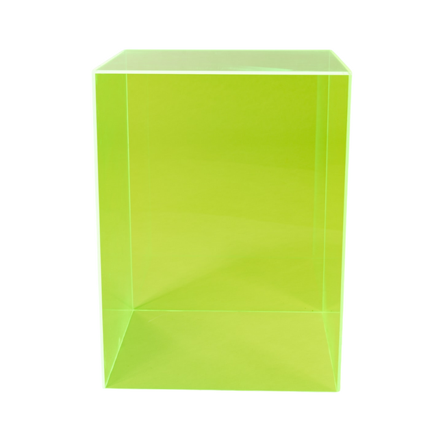 bright color lucite acrylic box cube side end table