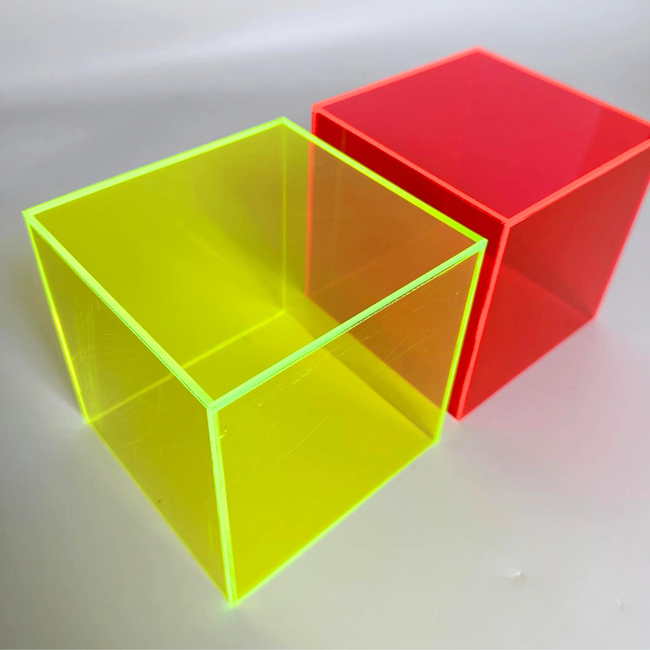 Color Lucite Box Table