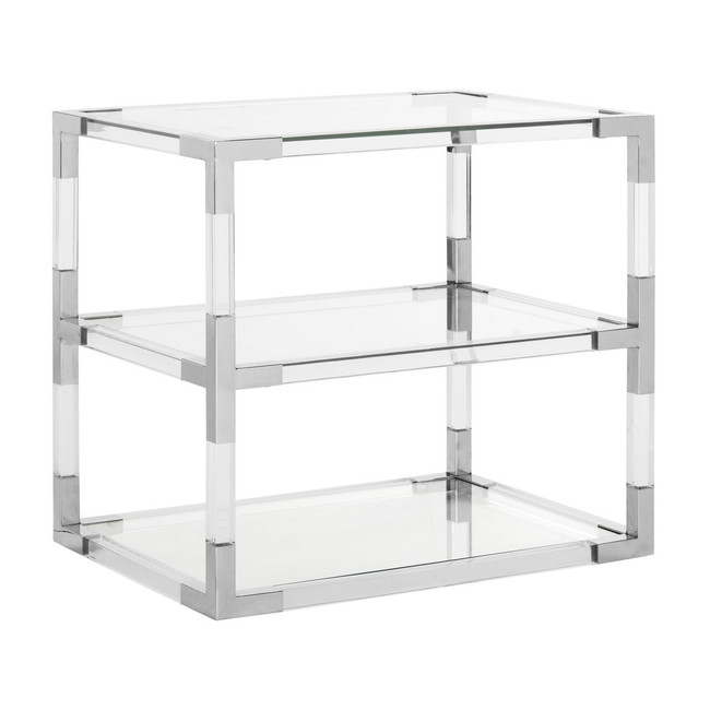 safavieh louisa acrylic end table clear acrylic side table clear acrylic lucite with chrome accent table