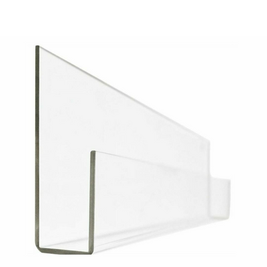Clear Lucite Book Ledge, Size Options | Clear Home Design