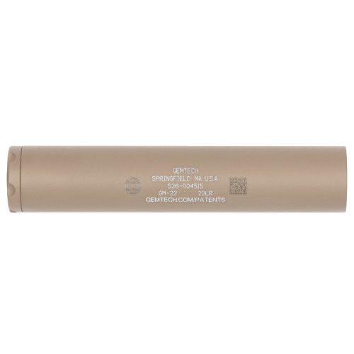 GEMTECH GM-22 SUPPRESSOR 22LR FDE