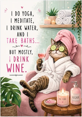Pampered Cat’s Spa Wine Ritual Card - main