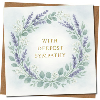 Condolence/Thinking of You Greetings Card, 145mm x 145mm, Includes Kraft Envelope
