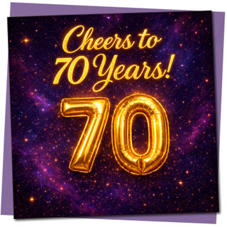 70th Birthday Card Cheers to 70 Years
