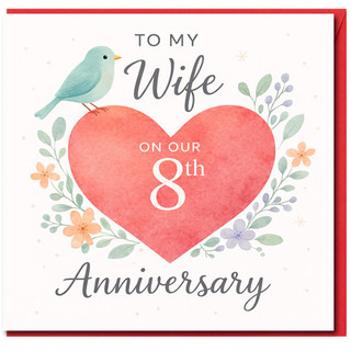 To My Wife 8th Anniversary Card