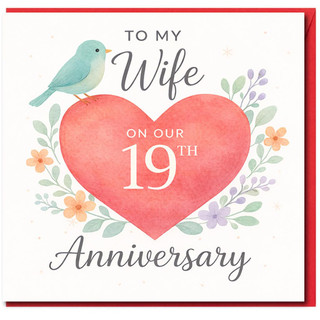 Wife 19th Anniversary Card, To My Wife On Our 19th Anniversary Card