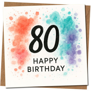 80th Birthday Card, Happy Birthday Card for 80 Year Old