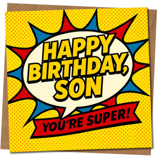 Son Birthday Card, Happy Birthday Son Comic Style Card