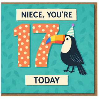 Niece 17th Birthday Card, You're 17 Today