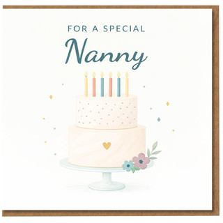 Nanny Birthday Card, For a Special Nanny Cake Design Card