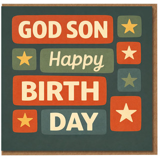 Godson Happy Birthday Card