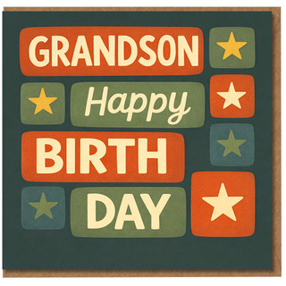 Grandson Happy Birthday Card