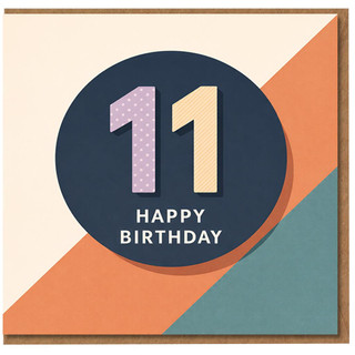 11th Birthday Card, Happy Birthday Card for Boy or Girl