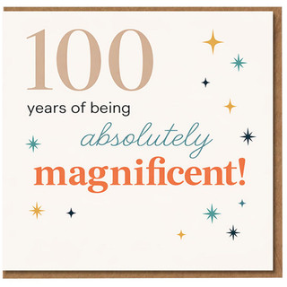 100th Birthday Card, Absolutely Magnificent 100 Years Celebration Card