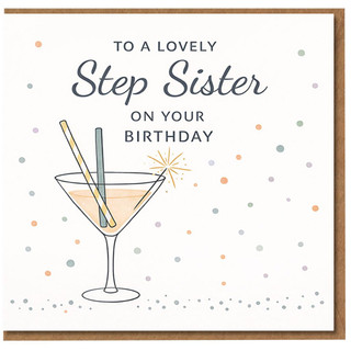 Step Sister Birthday Card, To a Lovely Step Sister on Your Birthday