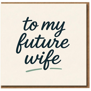 To My Future Wife Card - Romantic Love Card for Fiancée, Proposal or Wedding Day - Minimalist Handwritten Design - Anniversary or Valentine’s for Her