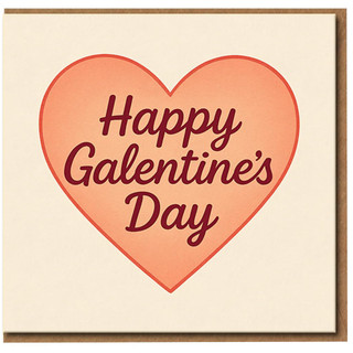 Happy Galentine's Day Card - Cute Heart Design Friendship Card for Best Friend or Bestie