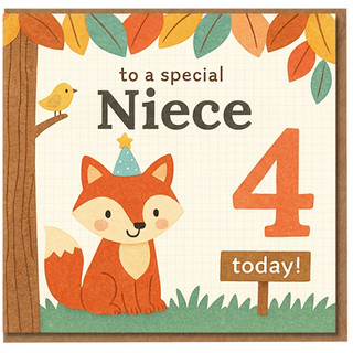 4th Birthday Card for Niece, Special Niece Birthday Card