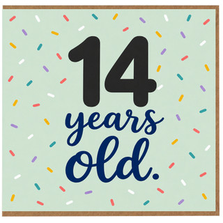 14th Birthday Card, 14 Years Old Birthday Card