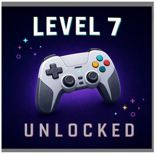 7th Birthday Card for Gamer, Level 7 Unlocked Gaming Card