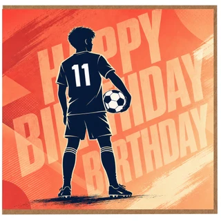 11th Birthday Card for Boy, Soccer Football Birthday Card