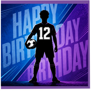 12th Birthday Card for Boy Footballer