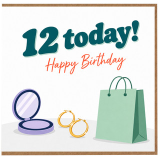 12th Birthday Card, Happy Birthday Card for 12 Year Old
