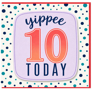 10th Birthday Card, Yippee 10 Today