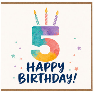5th Birthday Card, Happy 5th Birthday Card