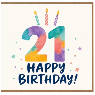 21st Birthday Card