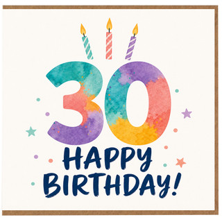 30th Birthday Card, Happy 30th Birthday Card