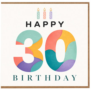 30th Birthday Card, Happy 30 Birthday Card