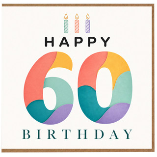 60th Birthday Card, Happy Birthday 60 Card