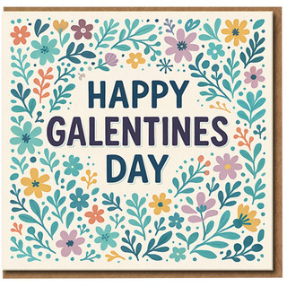 Galentine's Day Card for Friend - Happy Galentines Day - Cute Floral Friendship Greeting Card with Envelope