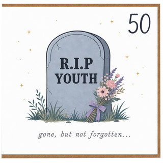 50th Birthday Card, R.I.P Youth Funny Birthday Card